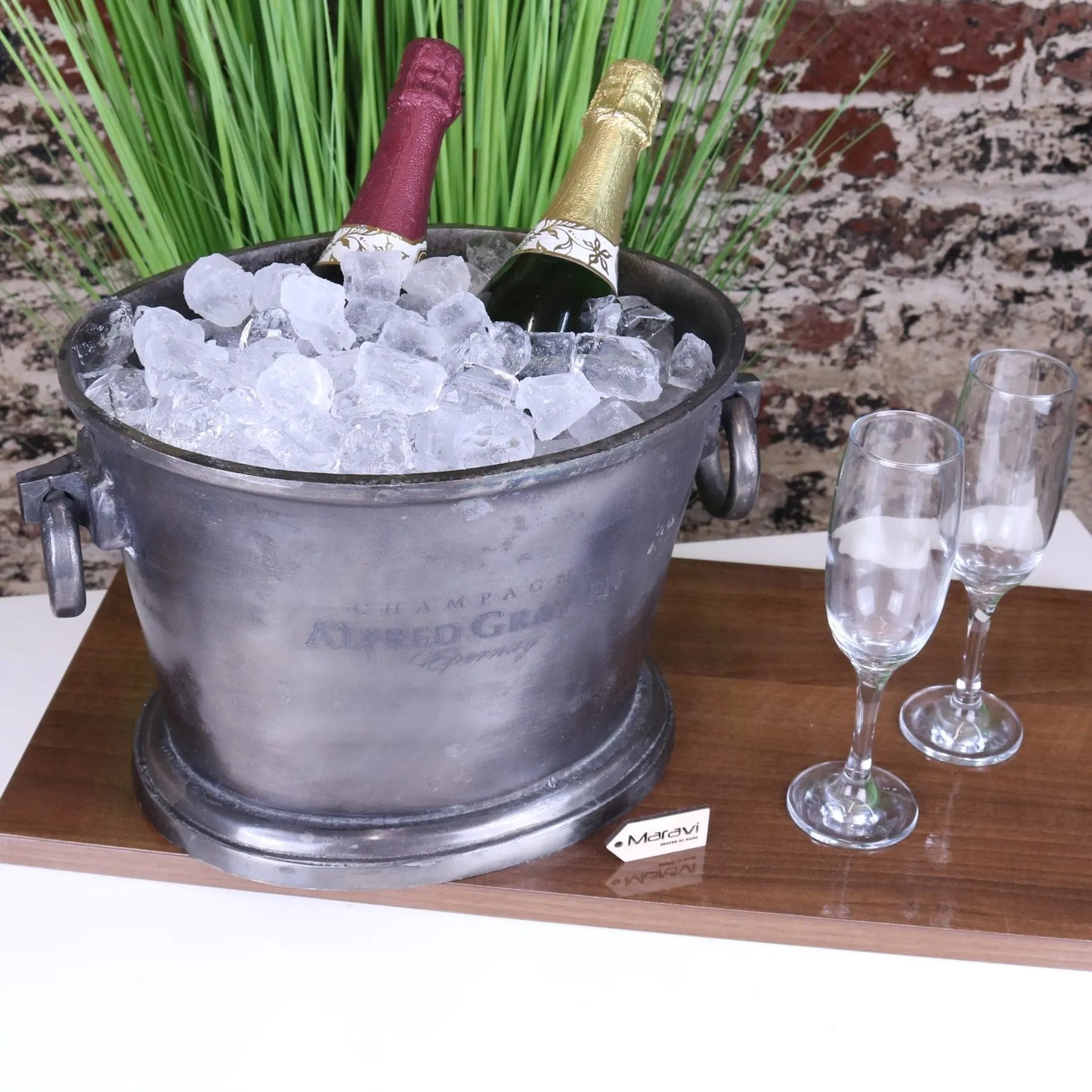 Alfred Gratien Luxury Gunmetal Champagne Ice Bucket - Main Image