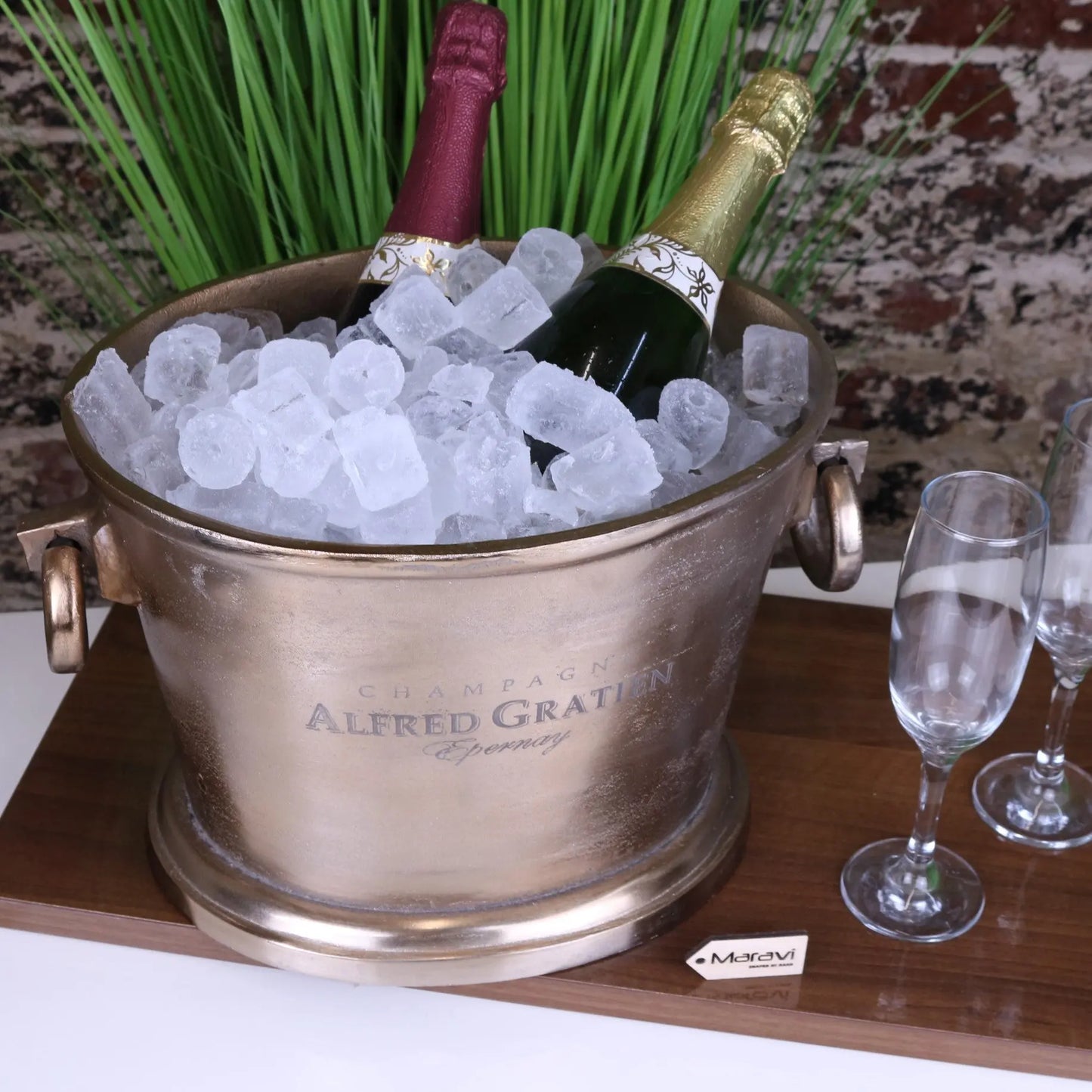 Alfred Gratien Luxury Light Gold Champagne Ice Bucket - Main Image