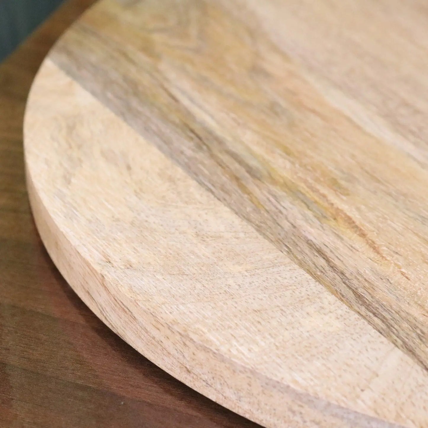 Amba Rustic Round Wooden Serving Board 38cm Maravi
