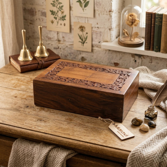 Betwa 20cm Wooden Trinket Box - Lifestyle Image