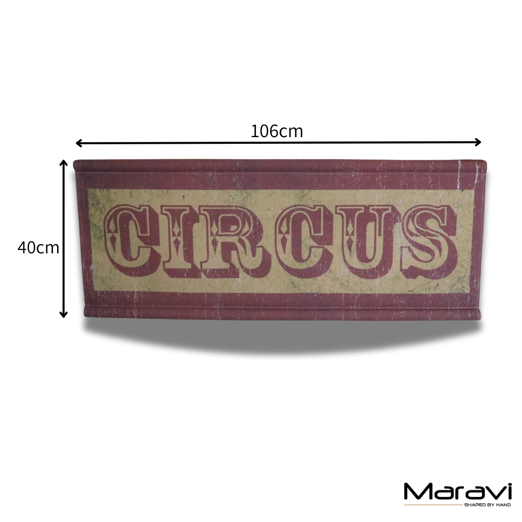 Circus Sign Canvas Wall Art - Dimensions