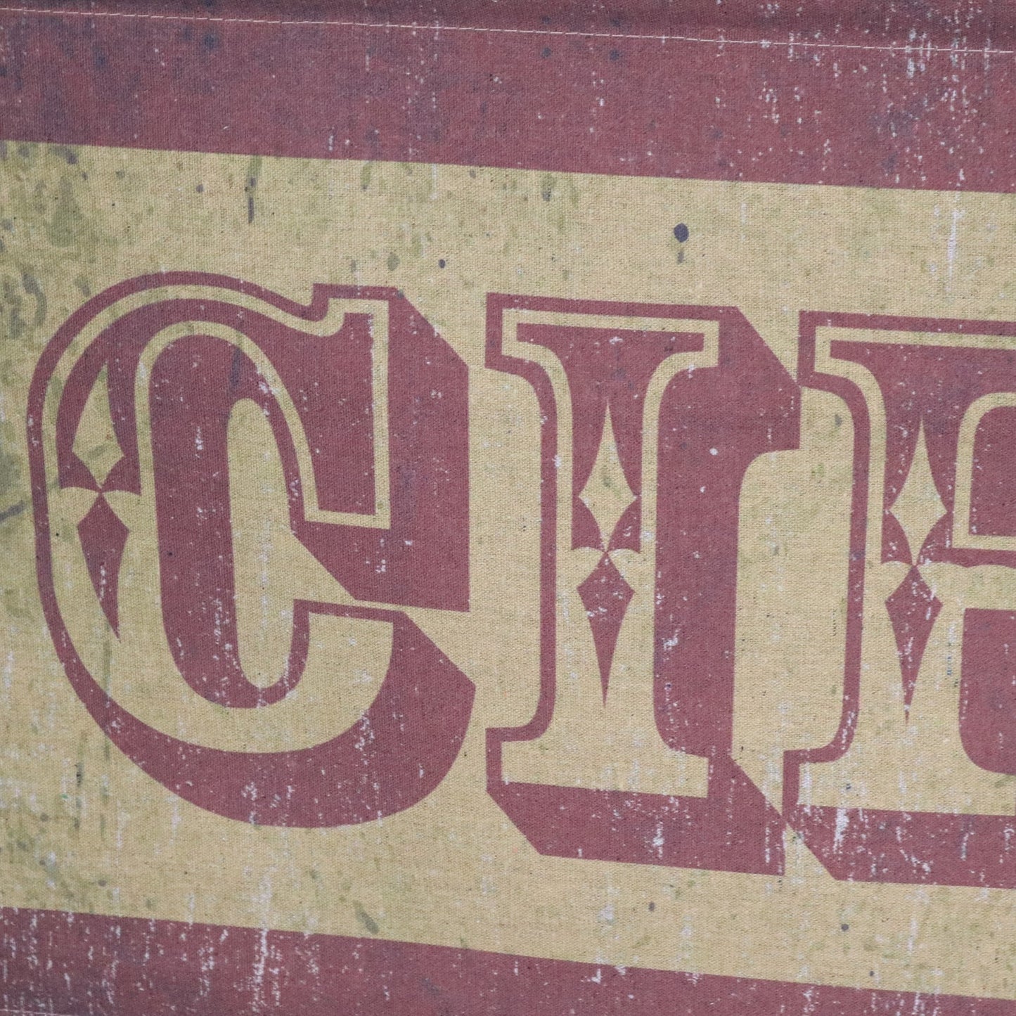 Circus Sign Canvas Wall Art - Closeup of Lettering