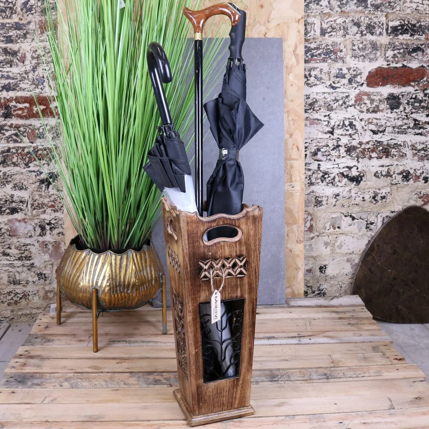Gangotri Umbrella Stand - With Umbrellas In
