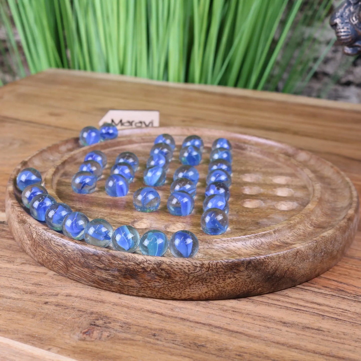 Moksha Deluxe Wooden Solitaire Set - Side View