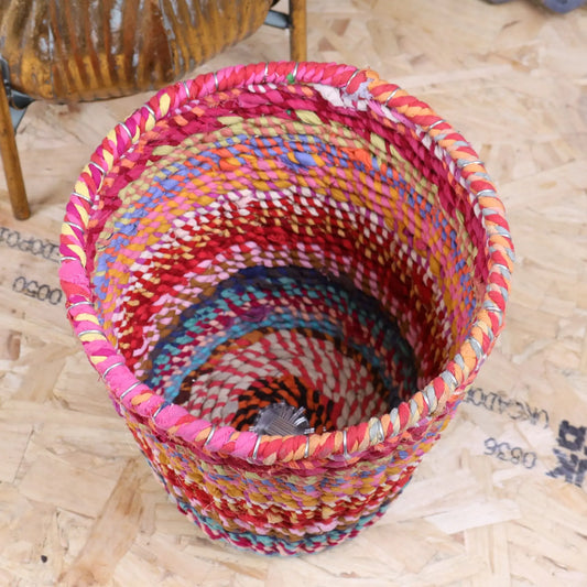 Vrindavan Recycled Rag Waste Paper Bin - Top View