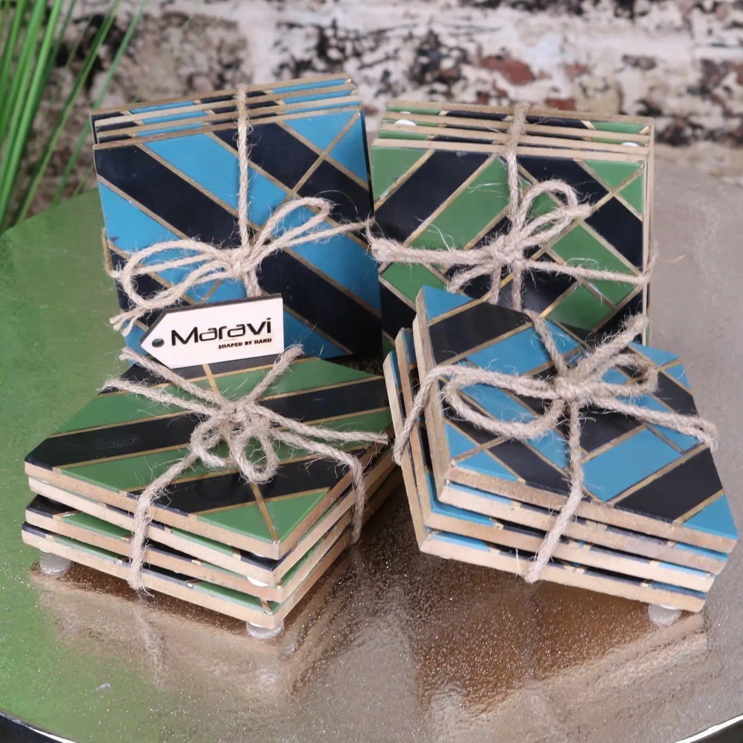 Panna Luxe Resin Coaster Set of 4 - Main Image