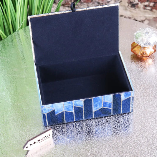 Konark Geometric Jewellery Box - Opened