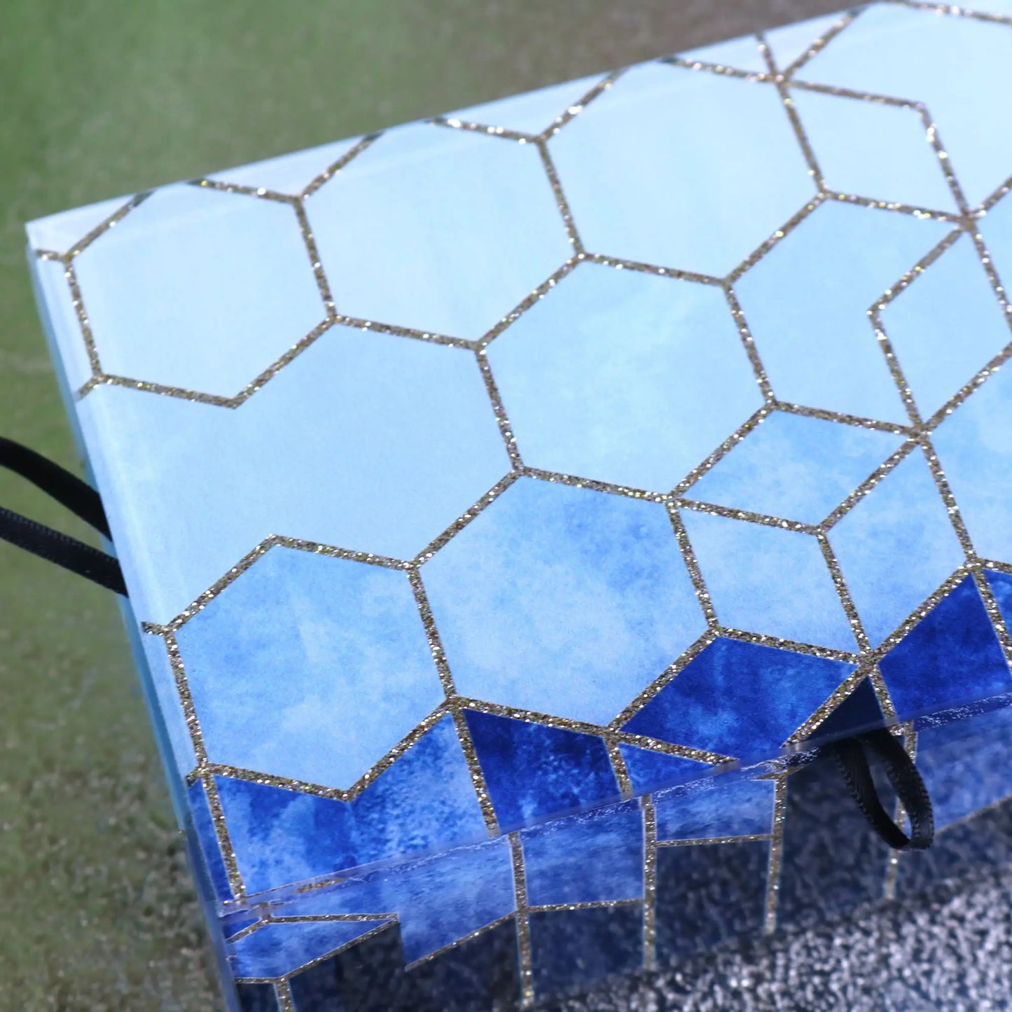 Konark Geometric Jewellery Box - Closeup of Lid
