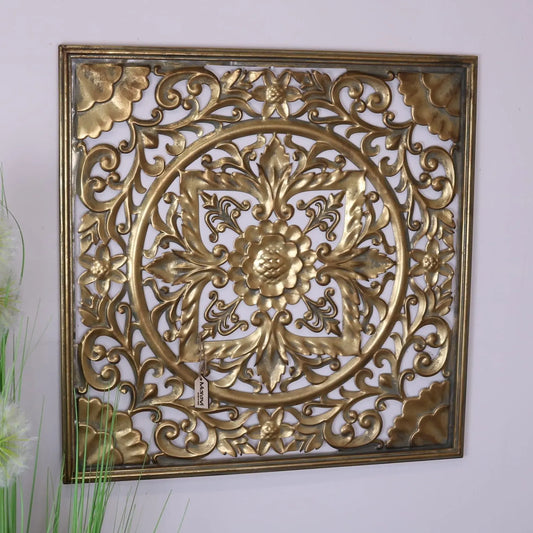 Talwara Square Filigree Gold Wall Art - Main Image