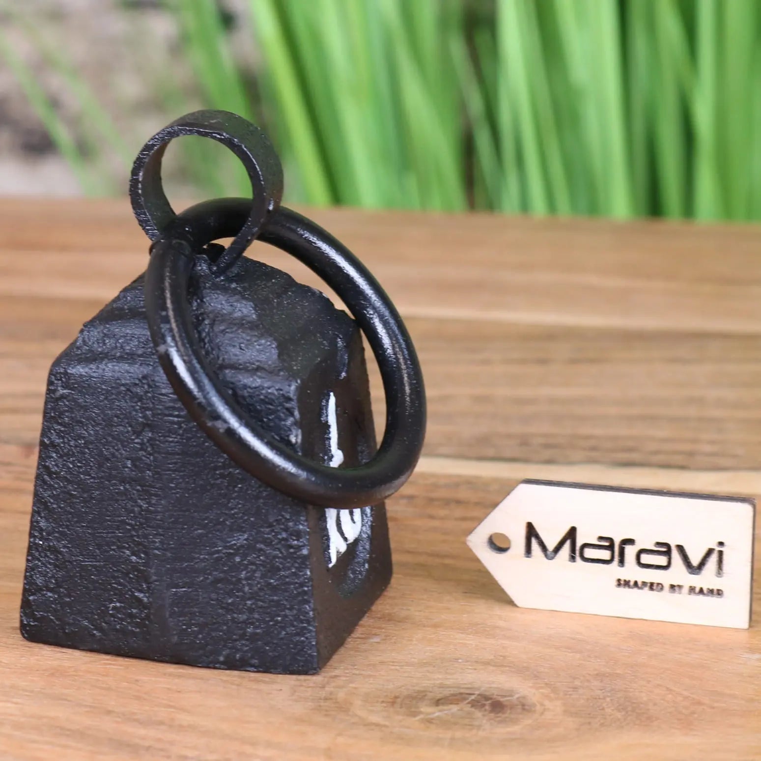 Indapur Cast Iron Kilogram Ornament Doorstop - Side View