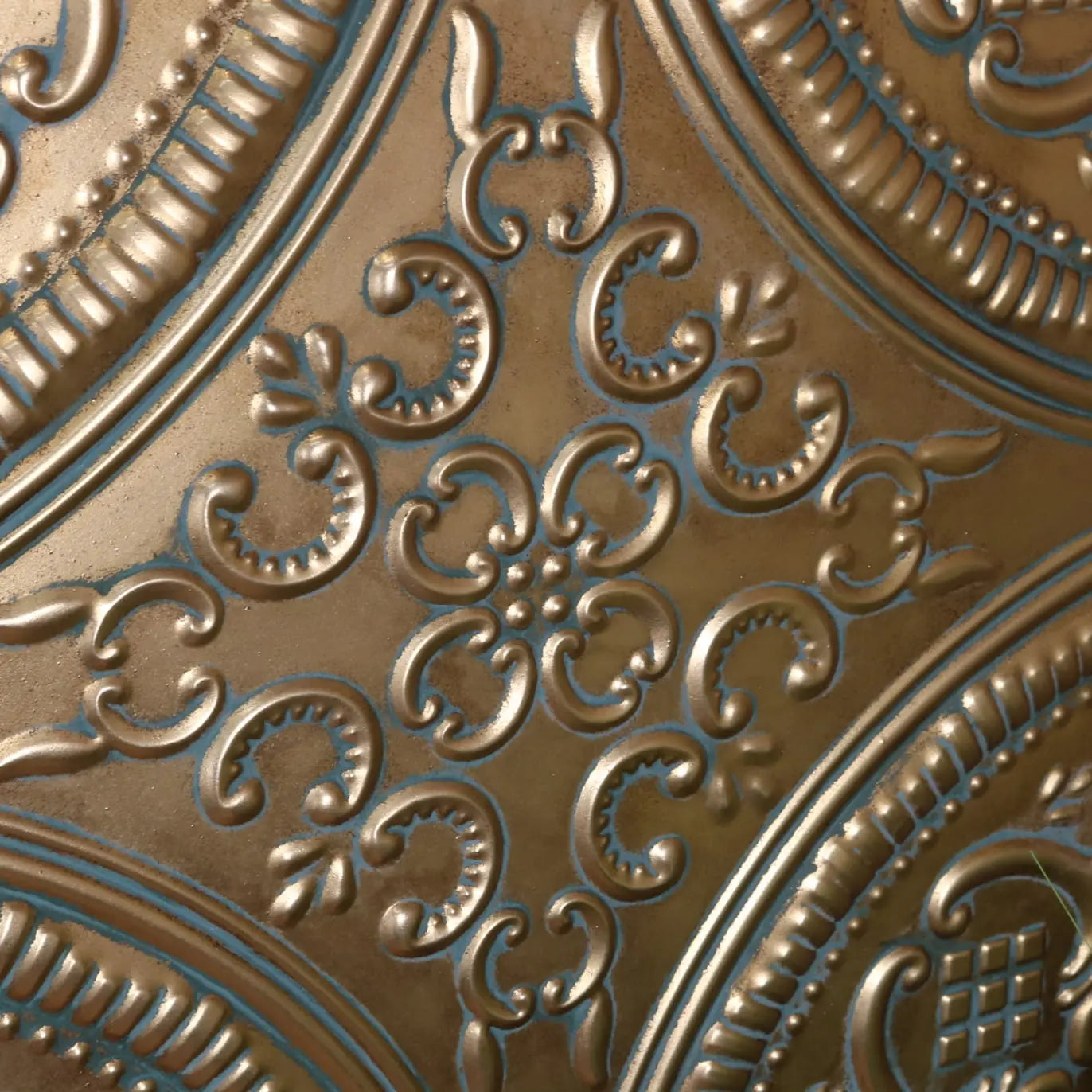 Pushkar Majesty Gold Wall Art Metal - Closeup of Central Design
