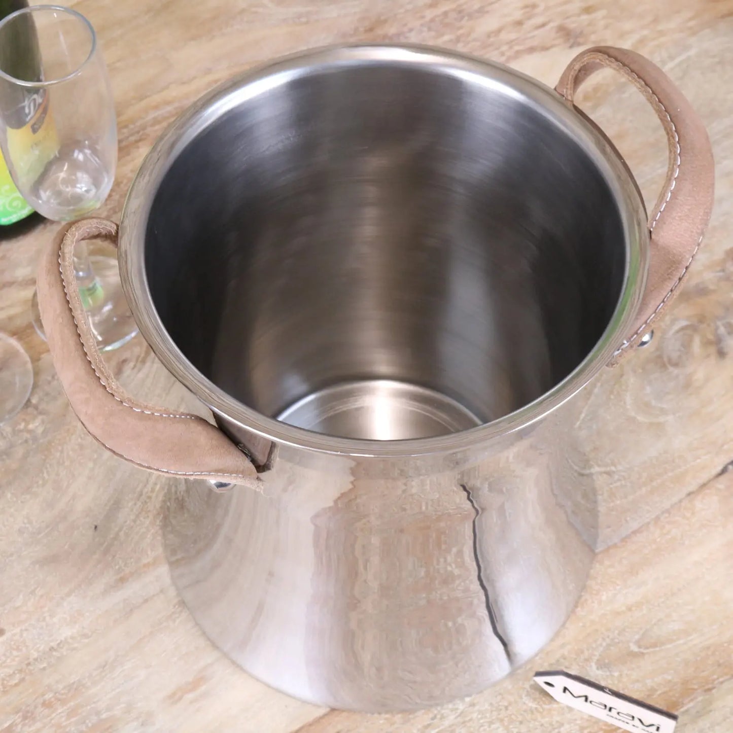 Navin Luxury Champagne Ice Bucket Double Wall - Empty Top View