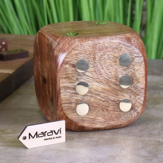 Aravali Large Wooden Dice - Main Image