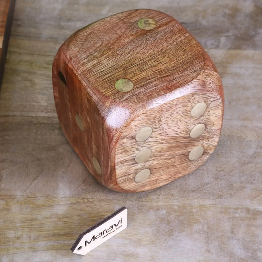Aravali Large Wooden Dice - Top Video