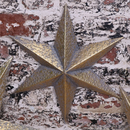 Tara Trio Gold Star Wall Art Accents - Closeup of Small Star