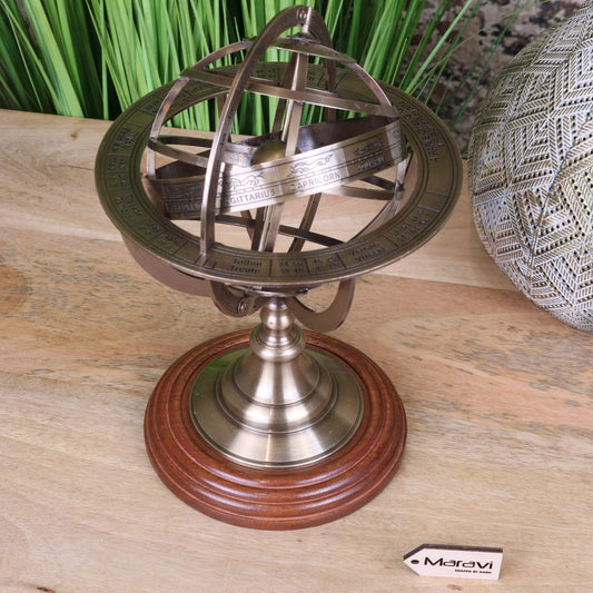 Ponnur Brass Armillary Sphere Large Desk Ornament 30cm - Main Image