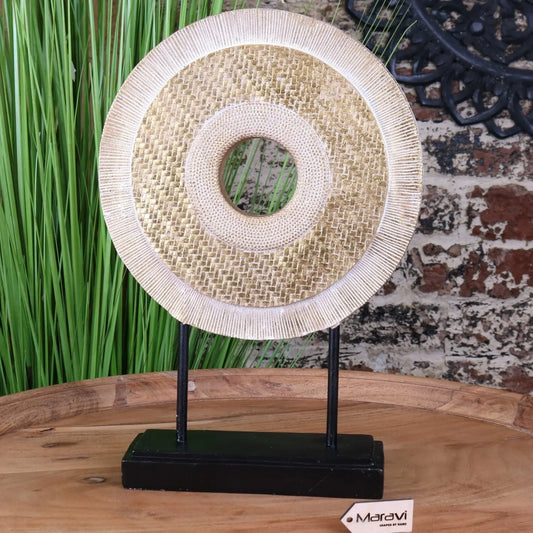 Kudi Luxury Gold Home Ornament Round Shape 37cm - Main Image