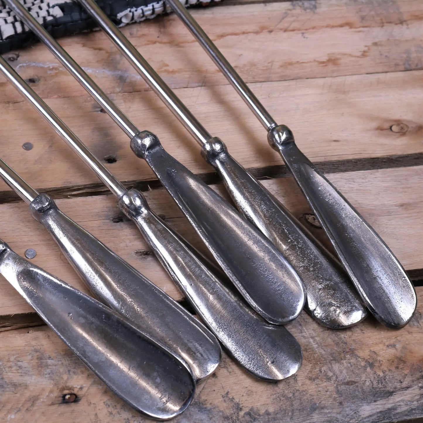 Sagara Long Handled Shoe Horn Metal Distressed Finish 54cm Maravi
