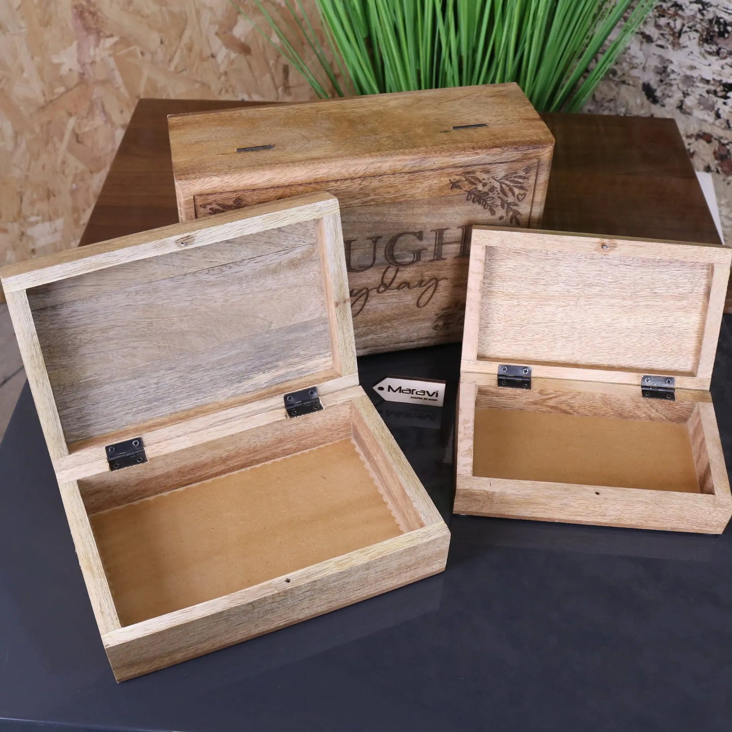 Noakh Set of 3 Live Laugh and Love Boxes - Opened Boxes