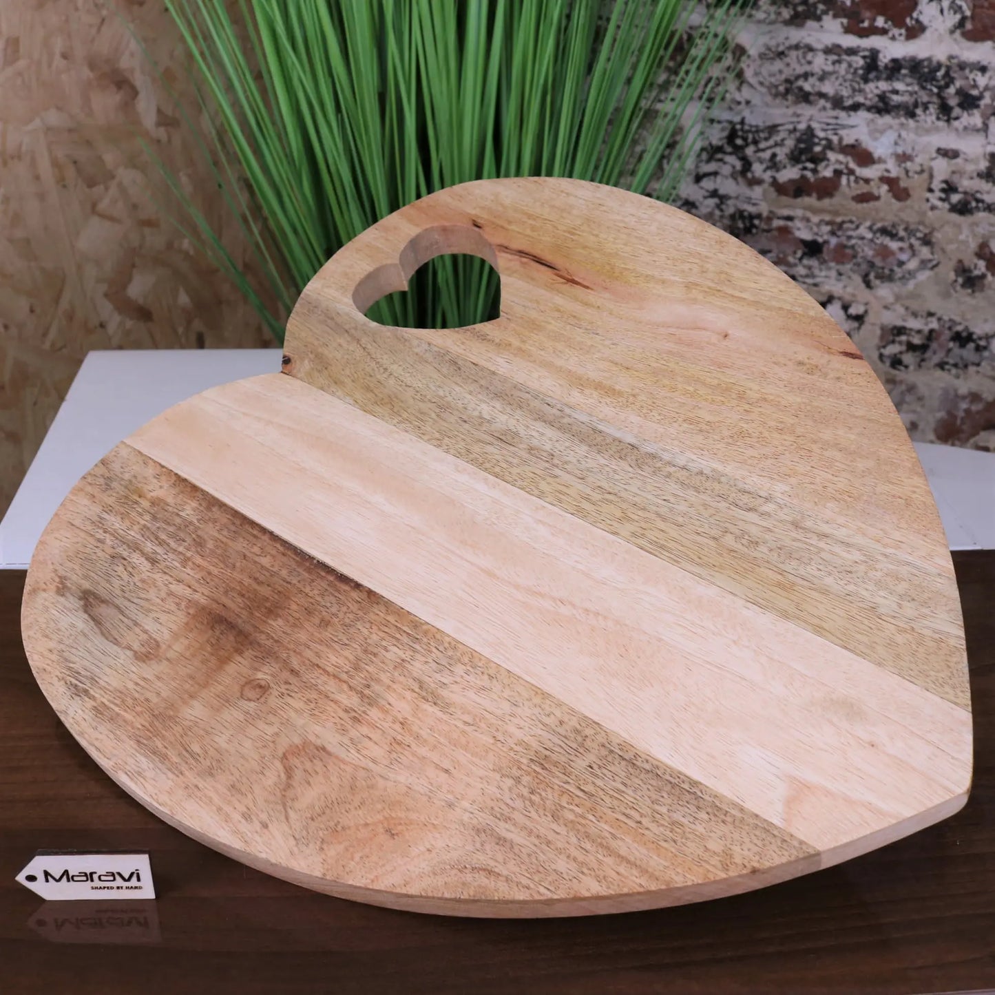 Dili Heart Shape Chopping Board - Angled Top View