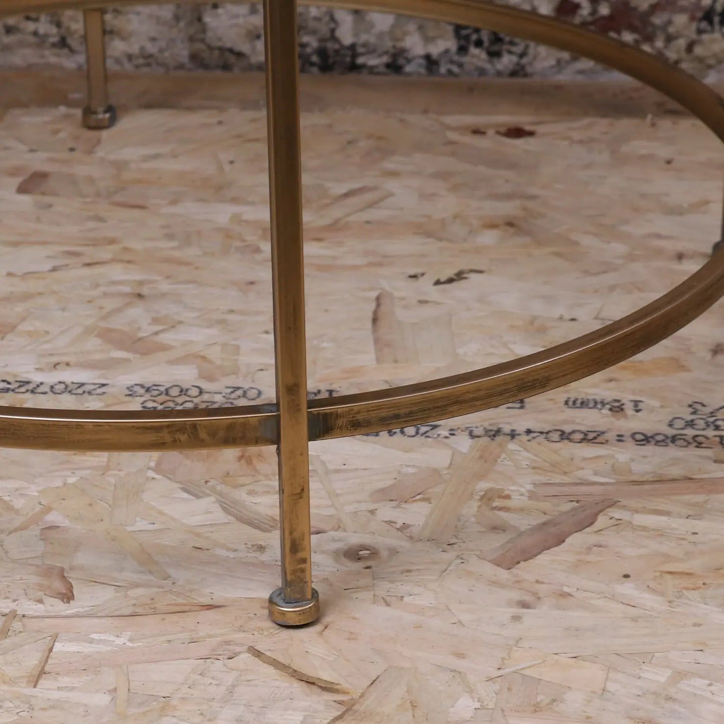 Belagavi Set of 2 Round Side Tables Tree Design - Closeup of Legs