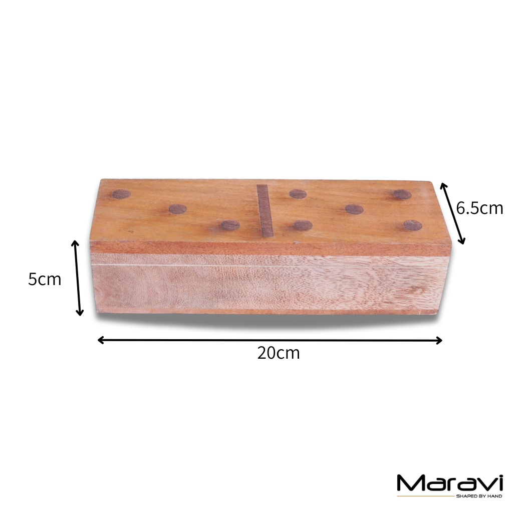 Jeyra Wooden Dominoes Set - Dimensions