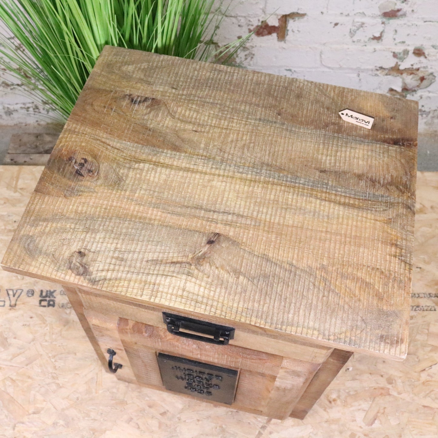 Jupiter Iron Works Furniture Industrial Bedside Cabinet - Top View