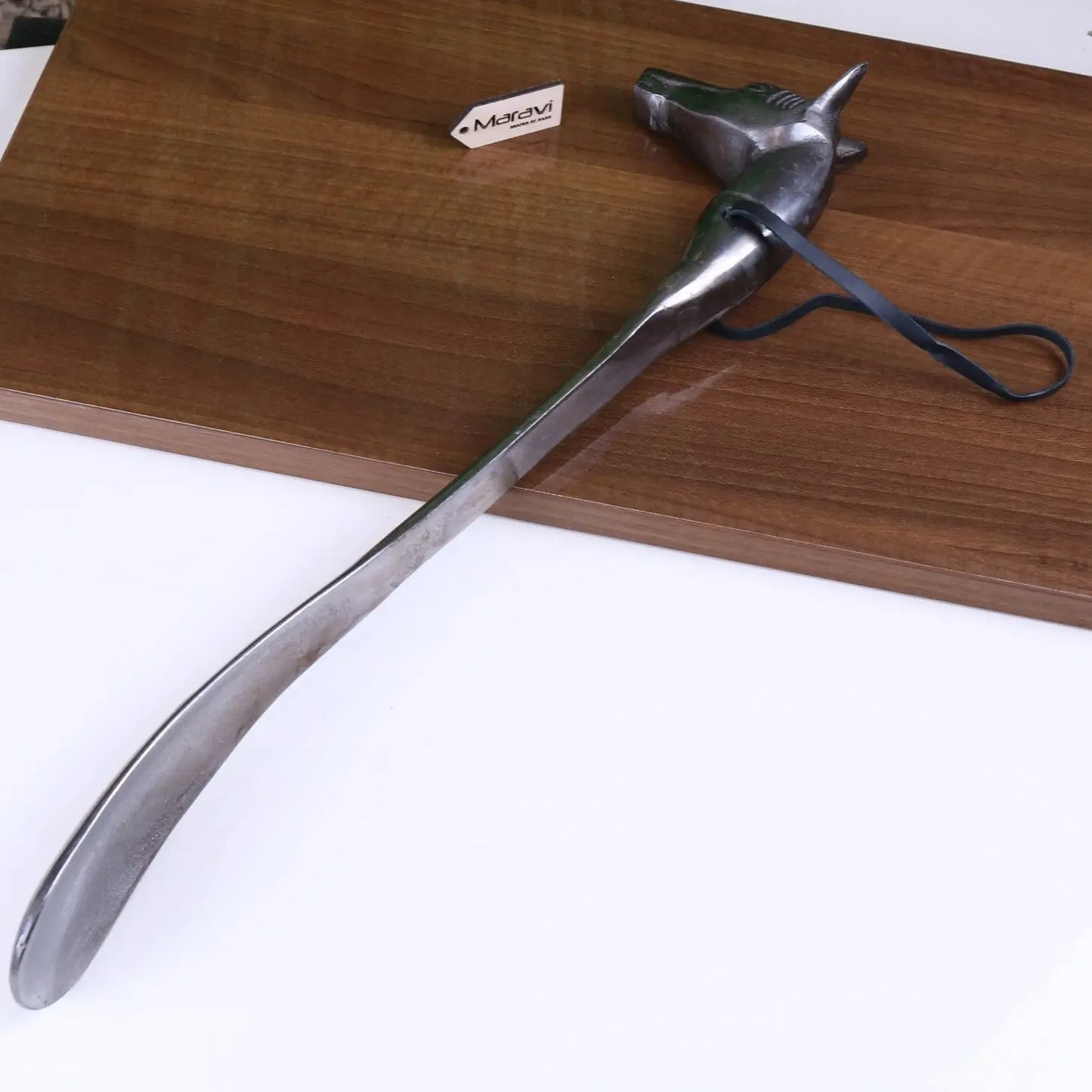 Kasha Horse Head Antique Style Shoe Horn Gunmetal - Main Image