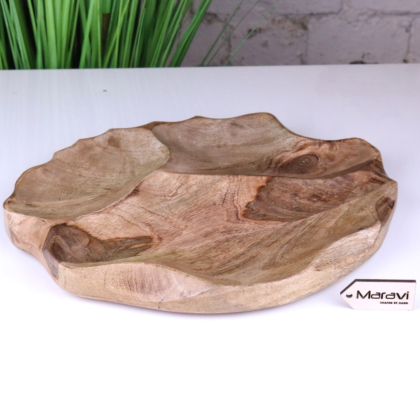 Kavira Divided Serving Dish Mango Wood - Alternative Main Image