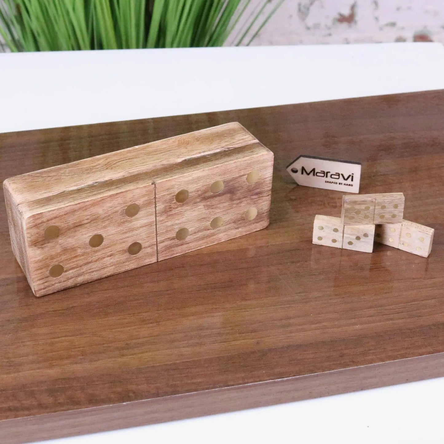 Kumari Wooden Domino Set with Box - Main Image
