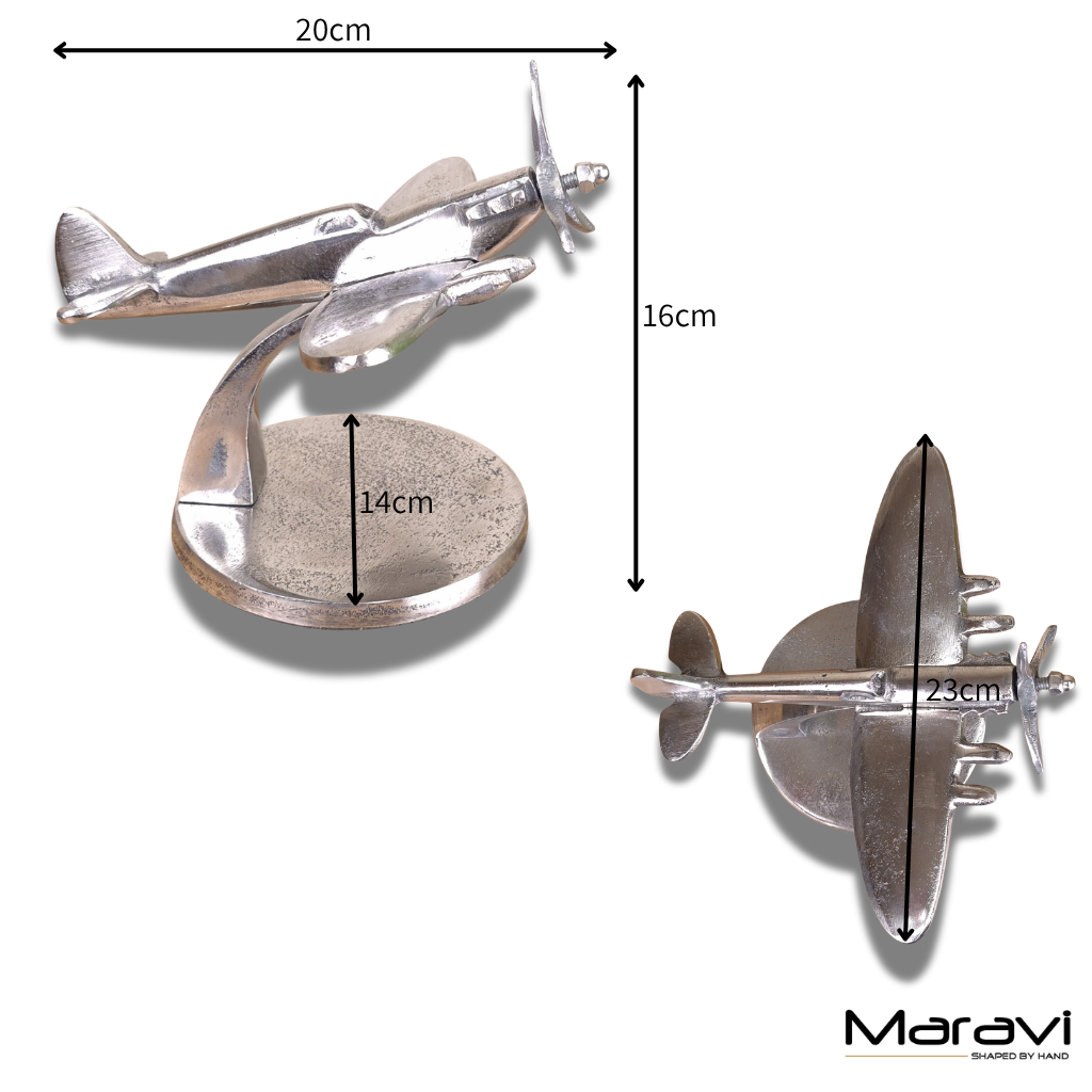 Meghna 20cm Spitfire Model Ornament Dimensions