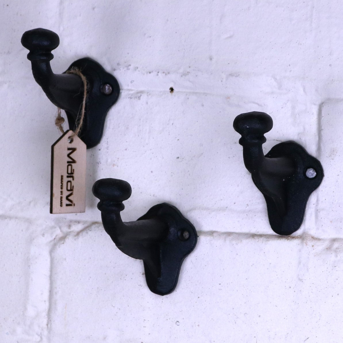 Molari Single Coat Hook Tobar Style Set of 3 - Main Image