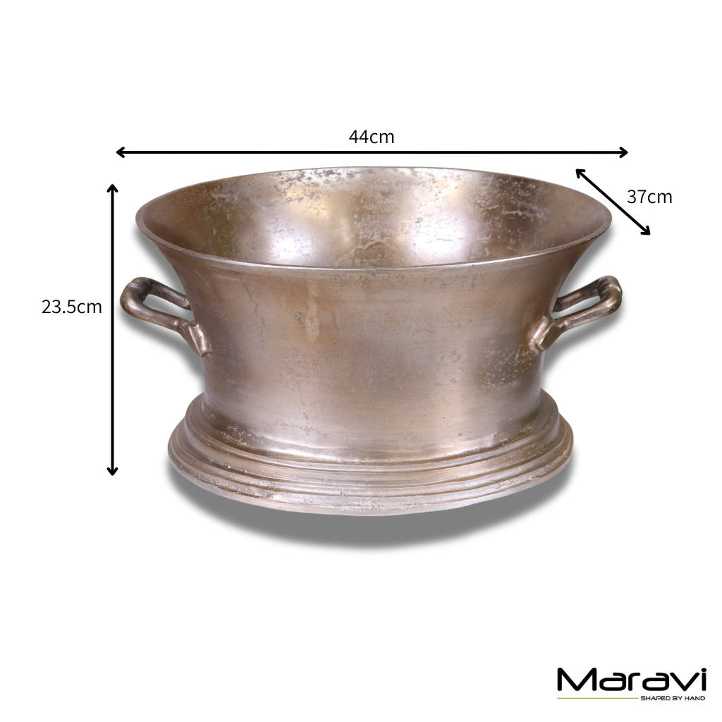 Moyar Champagne Bucket Large Ice Bath Champagne Gold - Dimensions