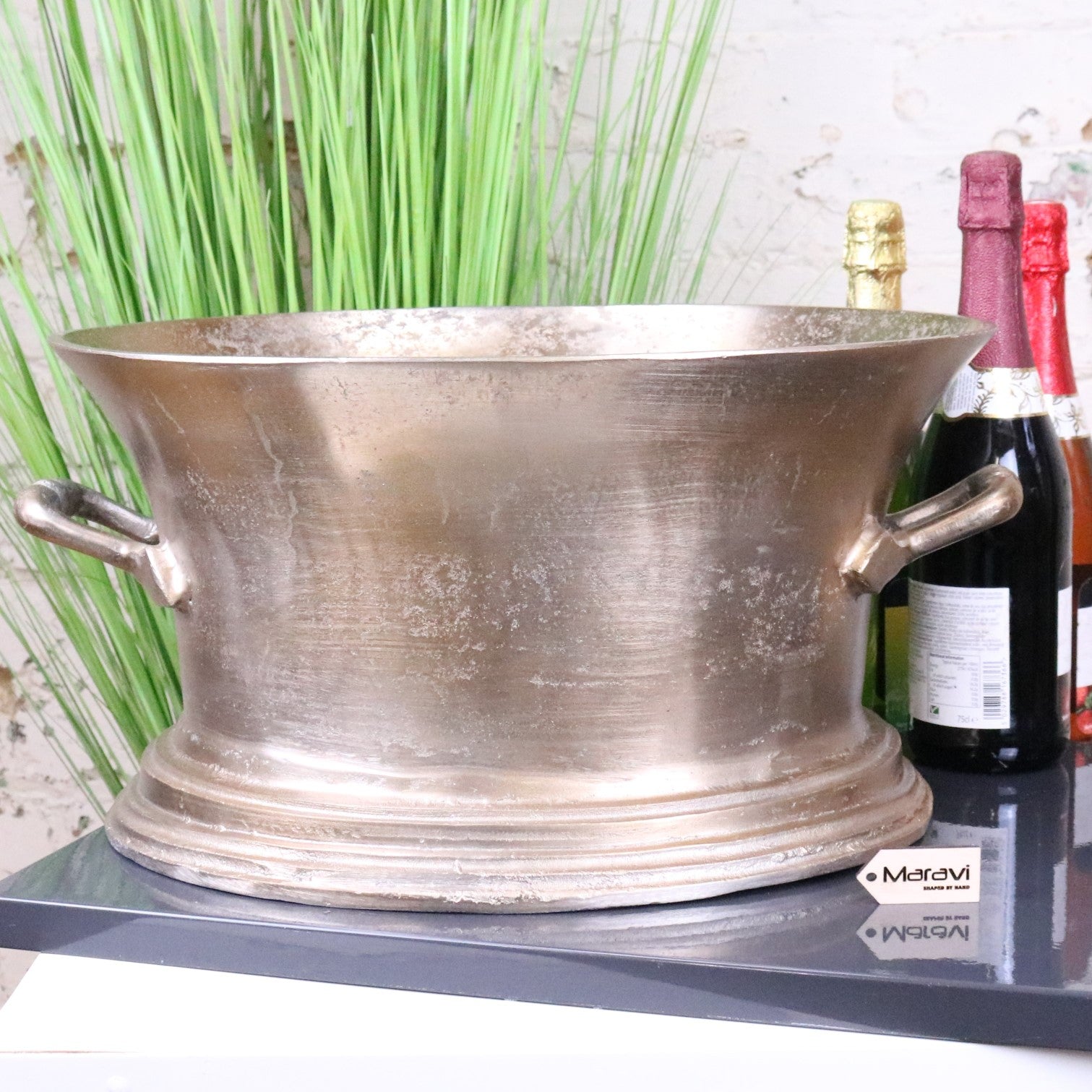 Moyar Champagne Bucket Large Ice Bath Champagne Gold - Front View