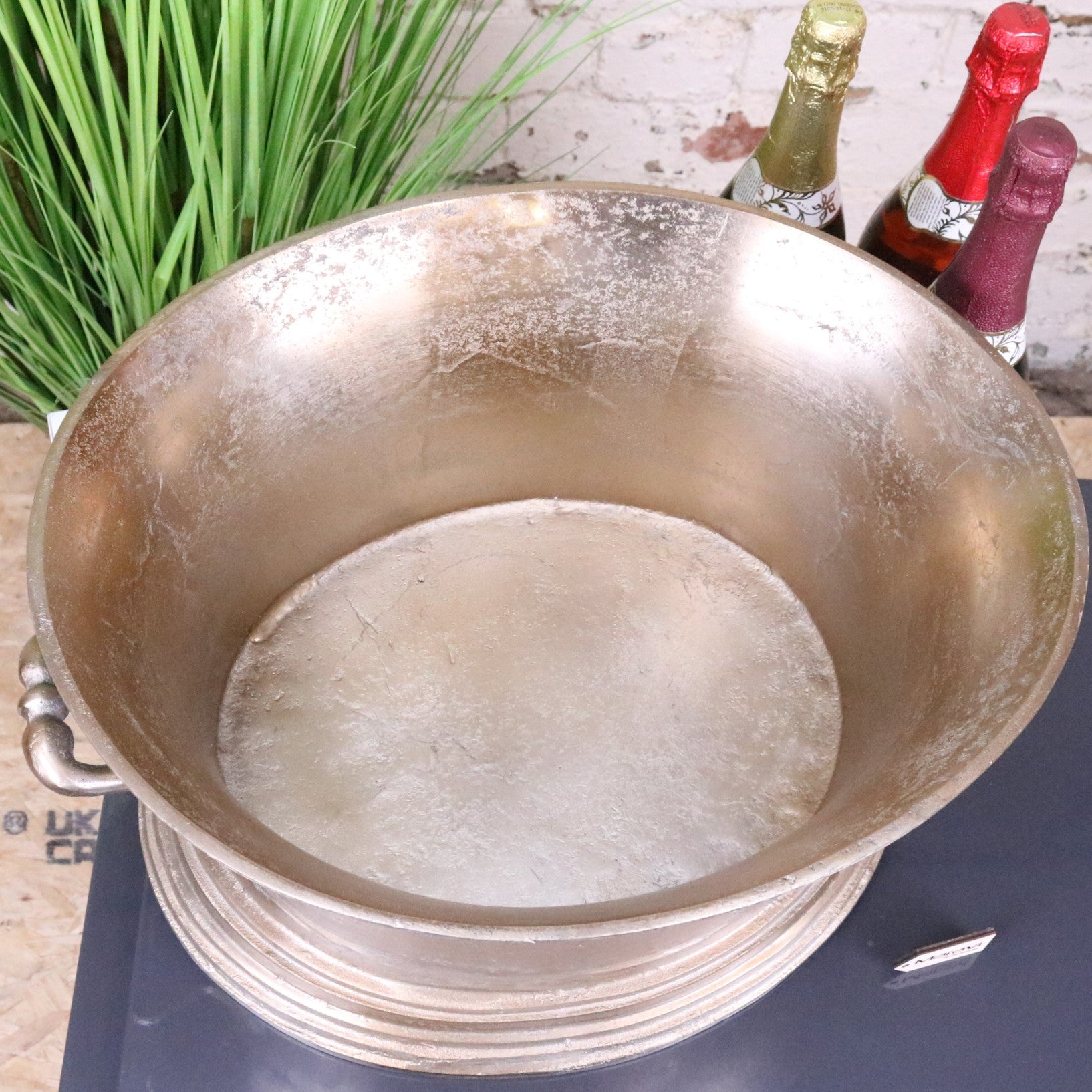 Moyar Champagne Bucket Large Ice Bath Champagne Gold - Top View