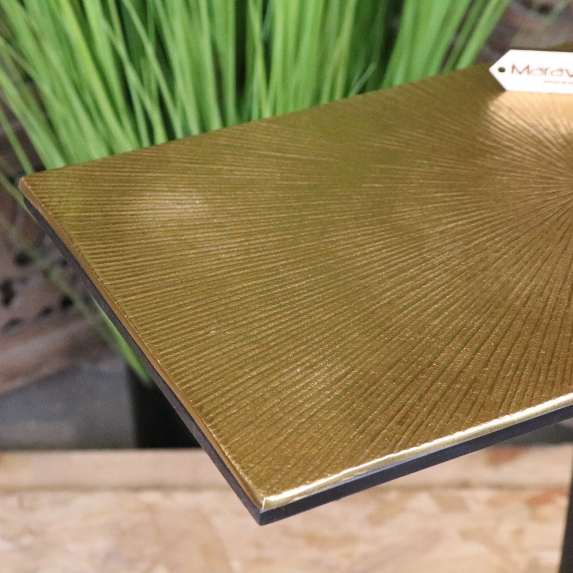 Nalora Gold Sofa Table - Closeup of Tabletop 2