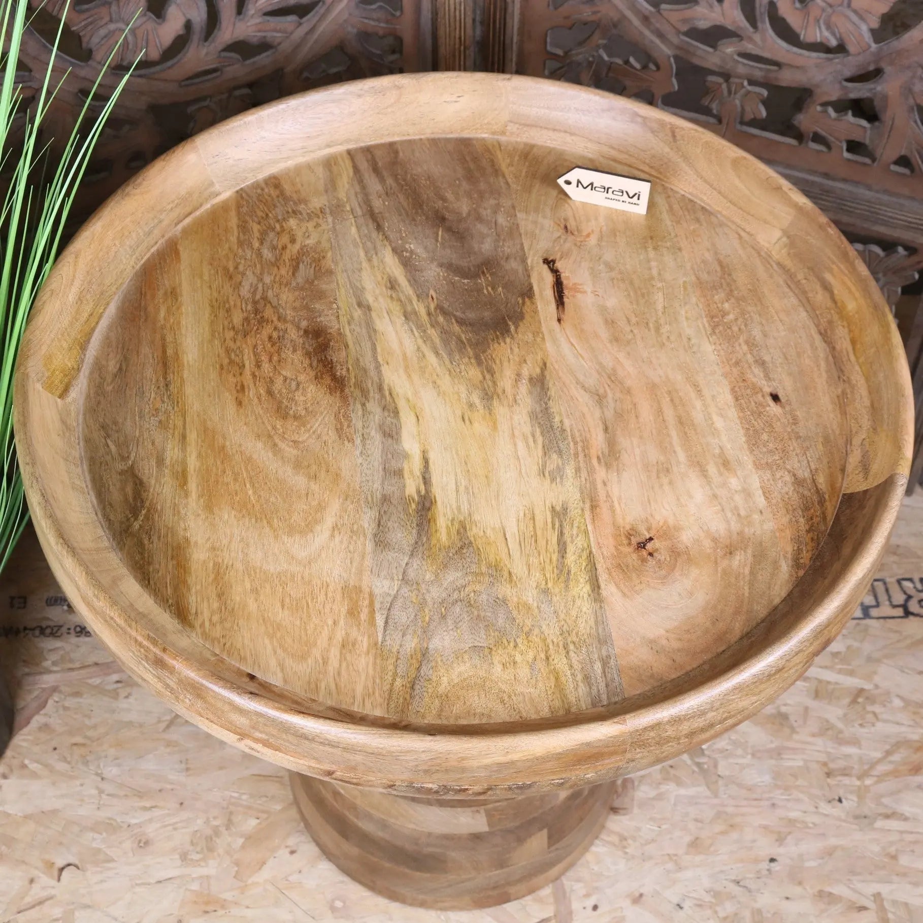 Niva Large Side Table Mango Wood - Top View