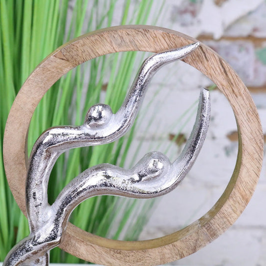 Noreli Couple Figurine Ornament - Closeup of Top Half