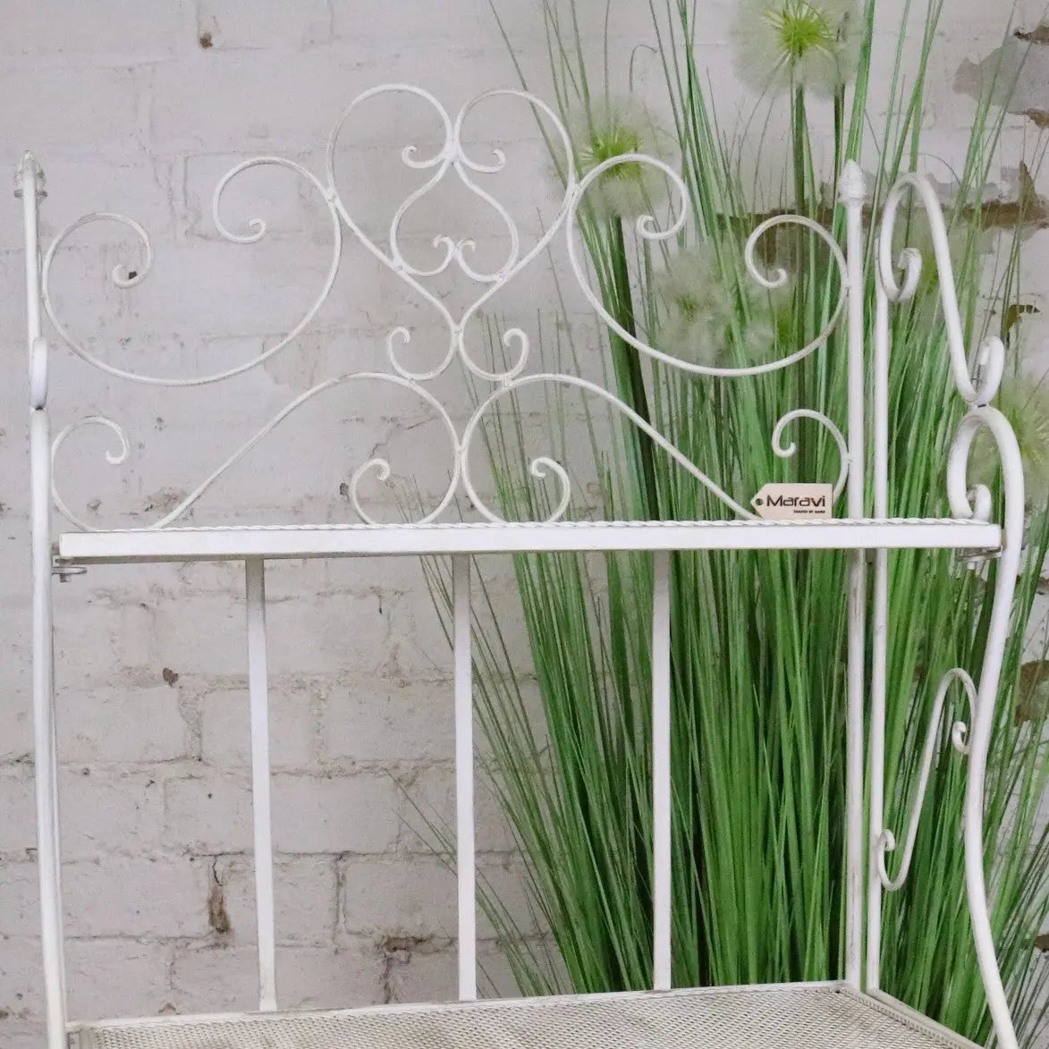 Pavitra 3 Tier Garden Shelving Unit - Closeup of Filigree Design