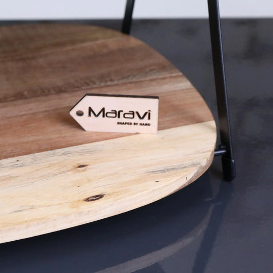 Revika 27cm 2 Tier Cake Stand - Closeup of Shelf Edge