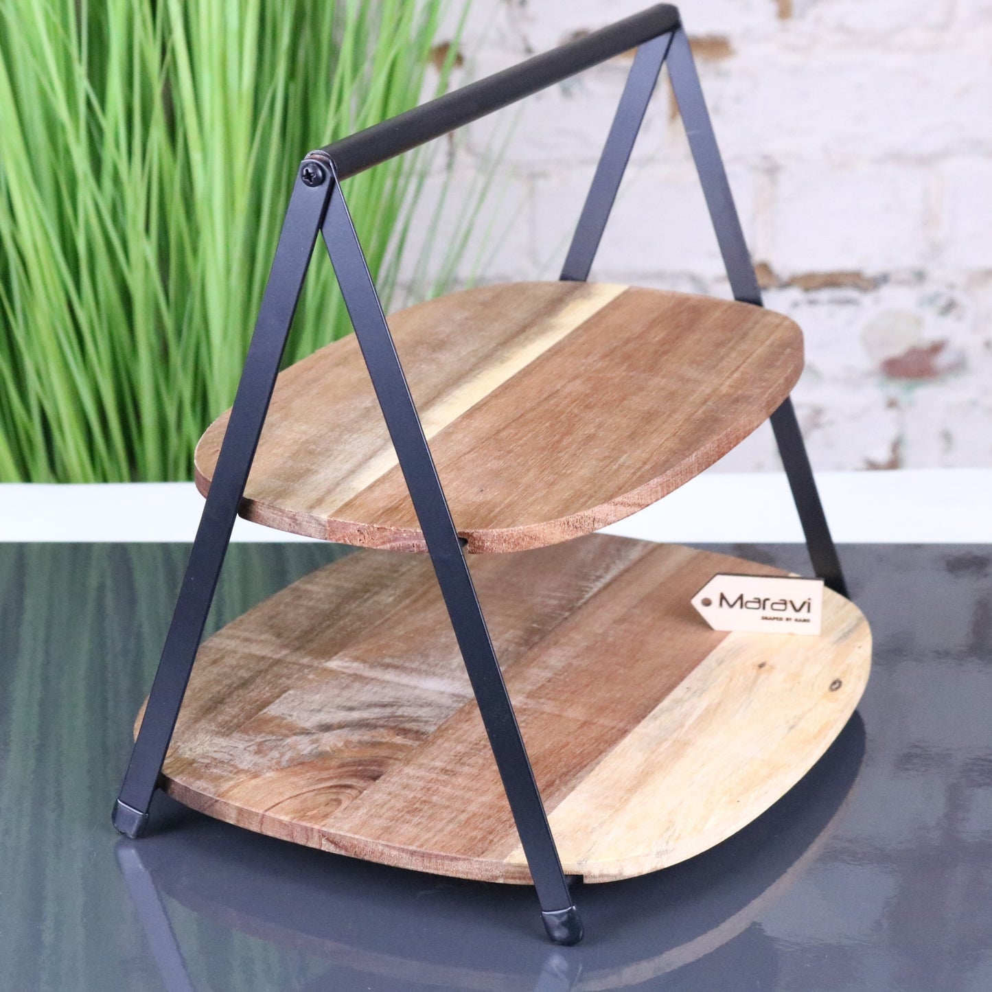 Revika 27cm 2 Tier Cake Stand - Side View