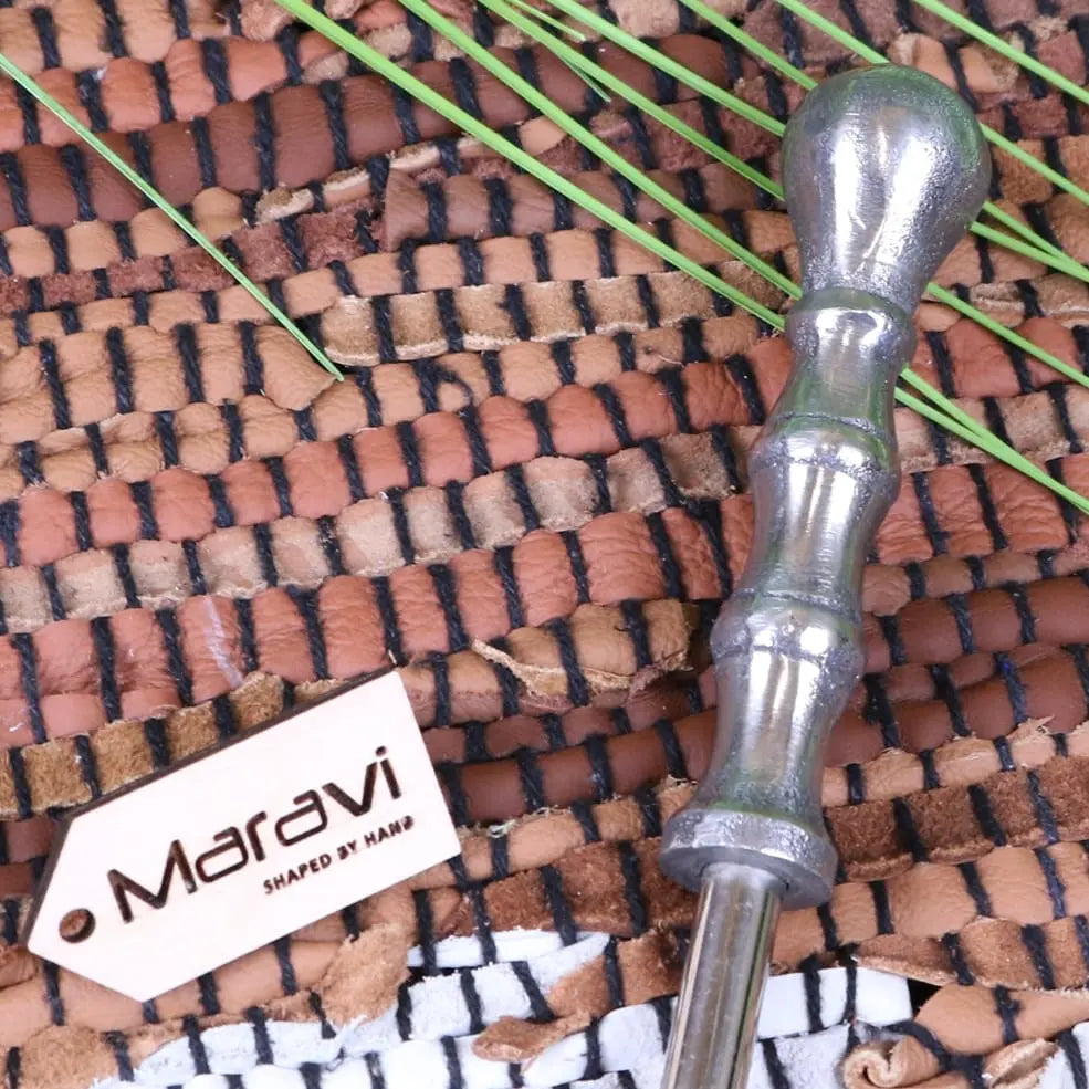Sagara Long Handled Shoe Horn Metal Distressed Finish 54cm Maravi