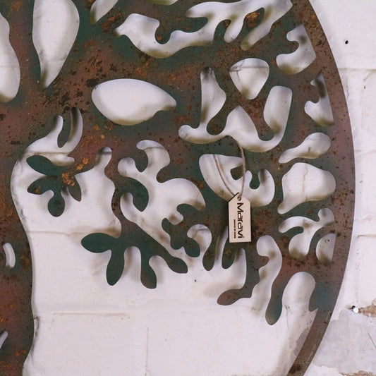 Sarvani Tree Metal Garden Wall Art 80cm - Closeup of Branches