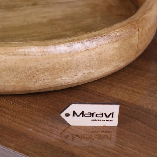 Segti Wooden Fruit Wood Bowl Tray - Closeup of Bowl Edge