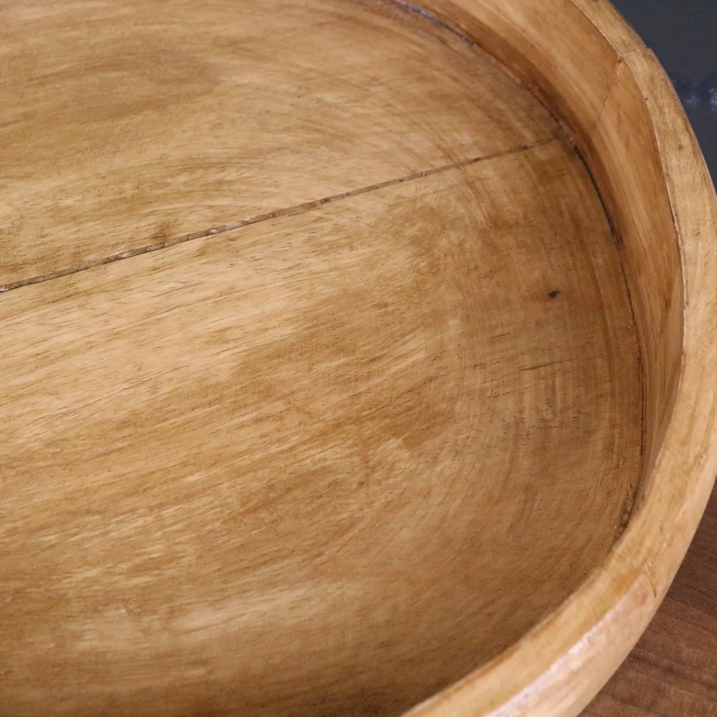 Segti Wooden Fruit Wood Bowl Tray - Closeup of Wood Grain