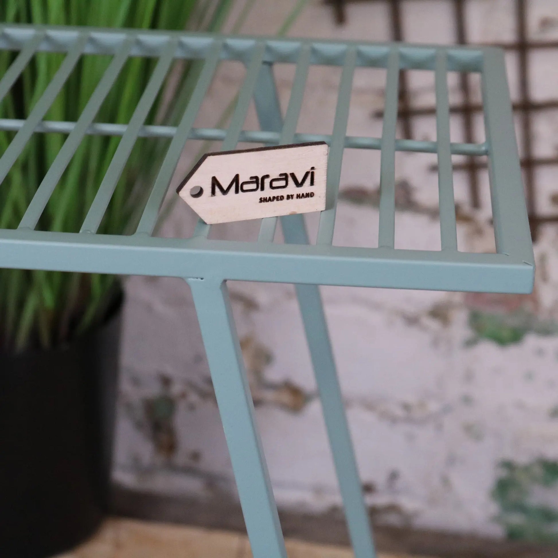 Soraya Green Garden Table Set - Closeup of Paintwork