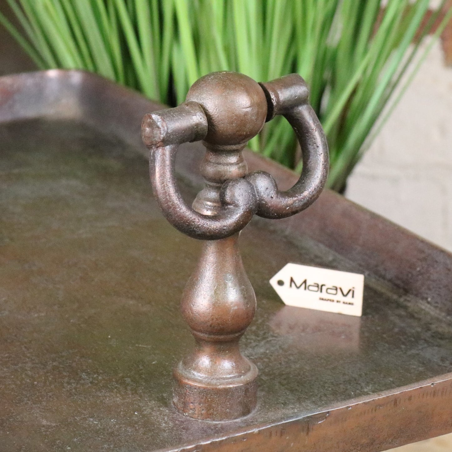 Vintage 2 Tier Serving Tray Copper - Closeup of Paint