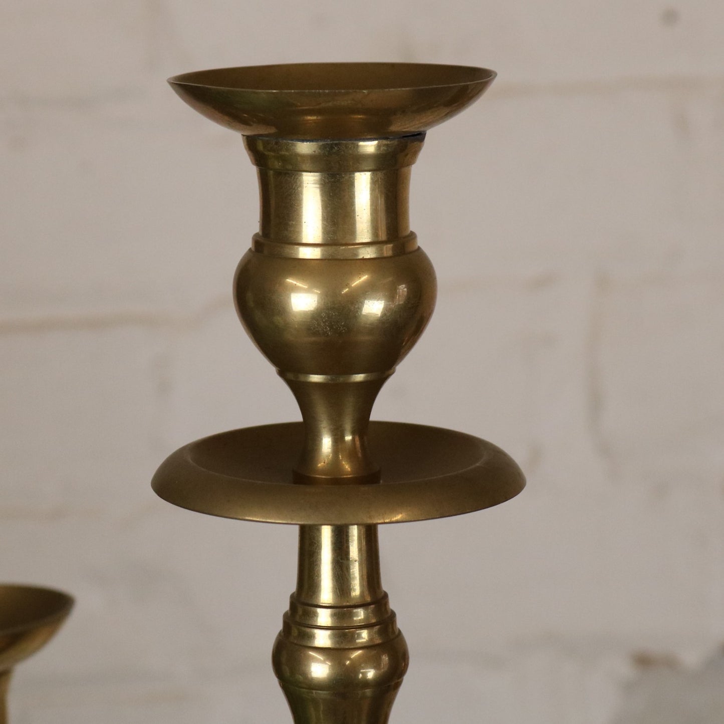 Vintage Brass Candelabra 100cm 5 Candle - Closeup Candle Holder without Candle 2