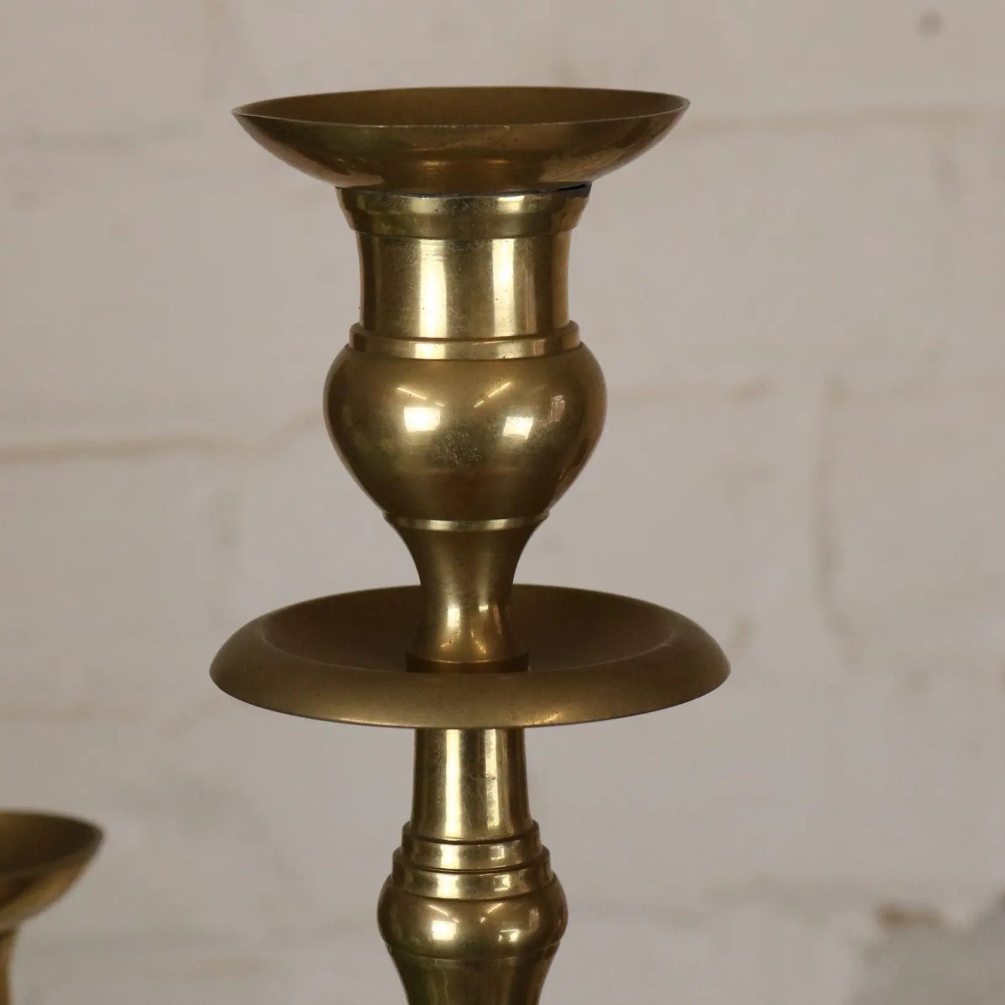 Vintage Brass Candelabra 100cm 5 Candle - Closeup Candle Holder without Candle 2