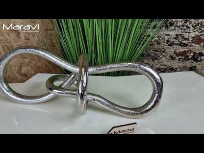 Armo Metal Knot Sculpture Luxury Ornament 38cm